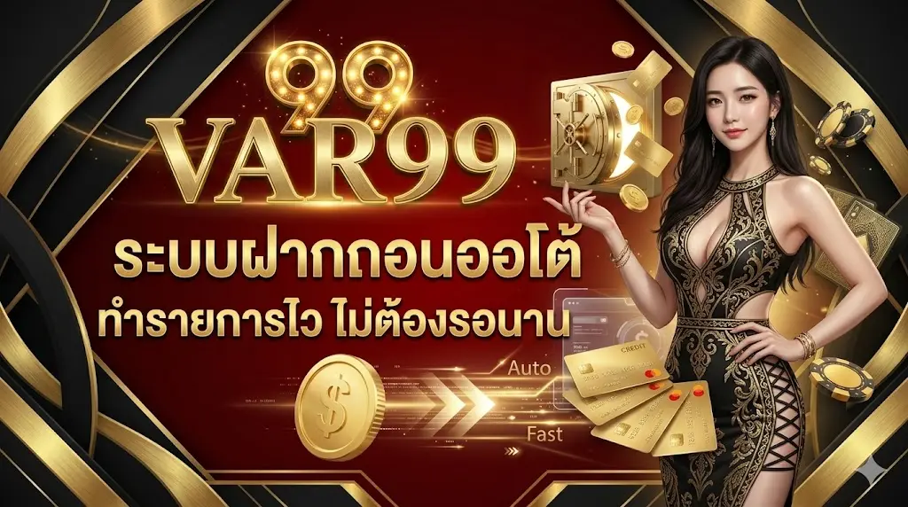 var99 รองรับระบบฝากถอนแบบออโต้ ทำรายการไว ไม่ต้องรอนาน